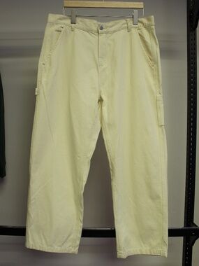 Candice Herringbone Painter Pants - Cream, 36
